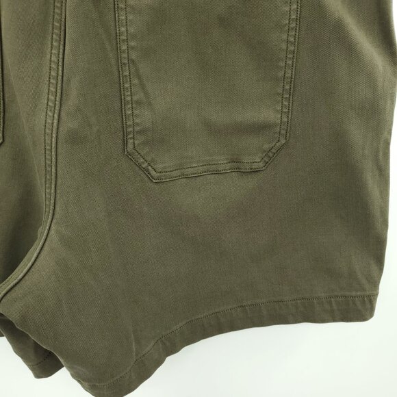 Spanx Pull On Stretch Twill Midi Shorts XL Pine Green - Picture 13 of 16